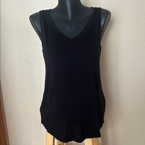 Essential Black V-Neck Sleeveless Tank Top